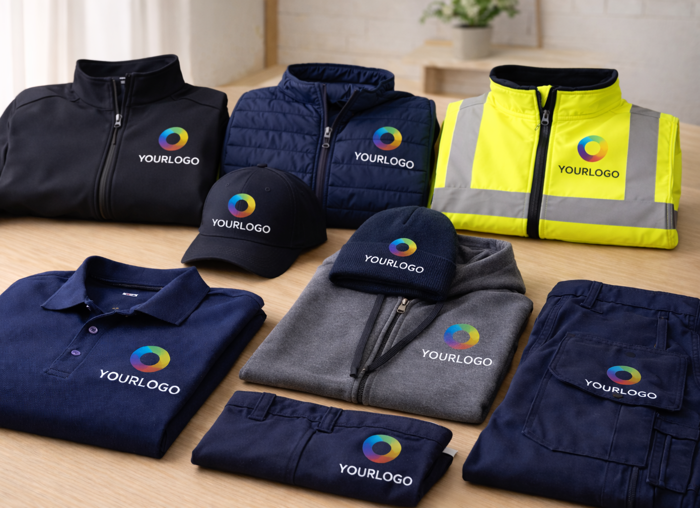 Odzież firmowa z logo – koszulki, bluzy, kurtki i spodnie robocze z nadrukiem